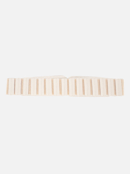 Faux Leather Elasticated Belt