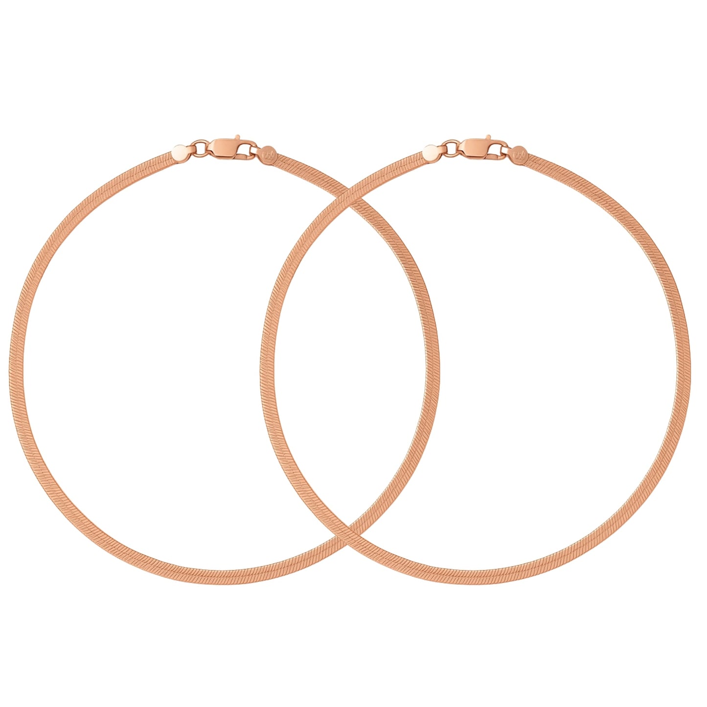 Braided Rose Gold Plated 925 Sterling Silver Anklet
