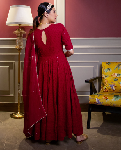 Kaina Embroidered Anarkali Set