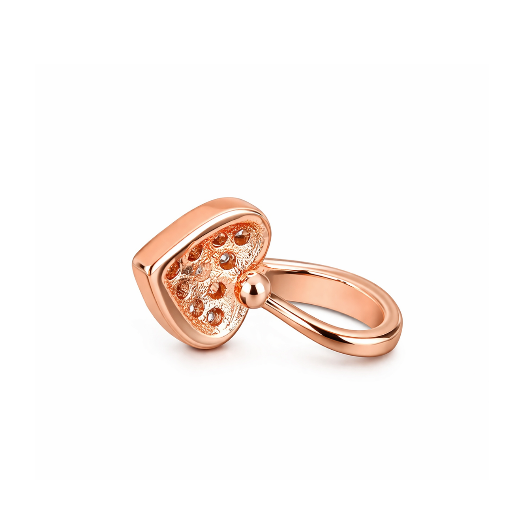 Rose Gold Heart Non Piercing Nose Pin