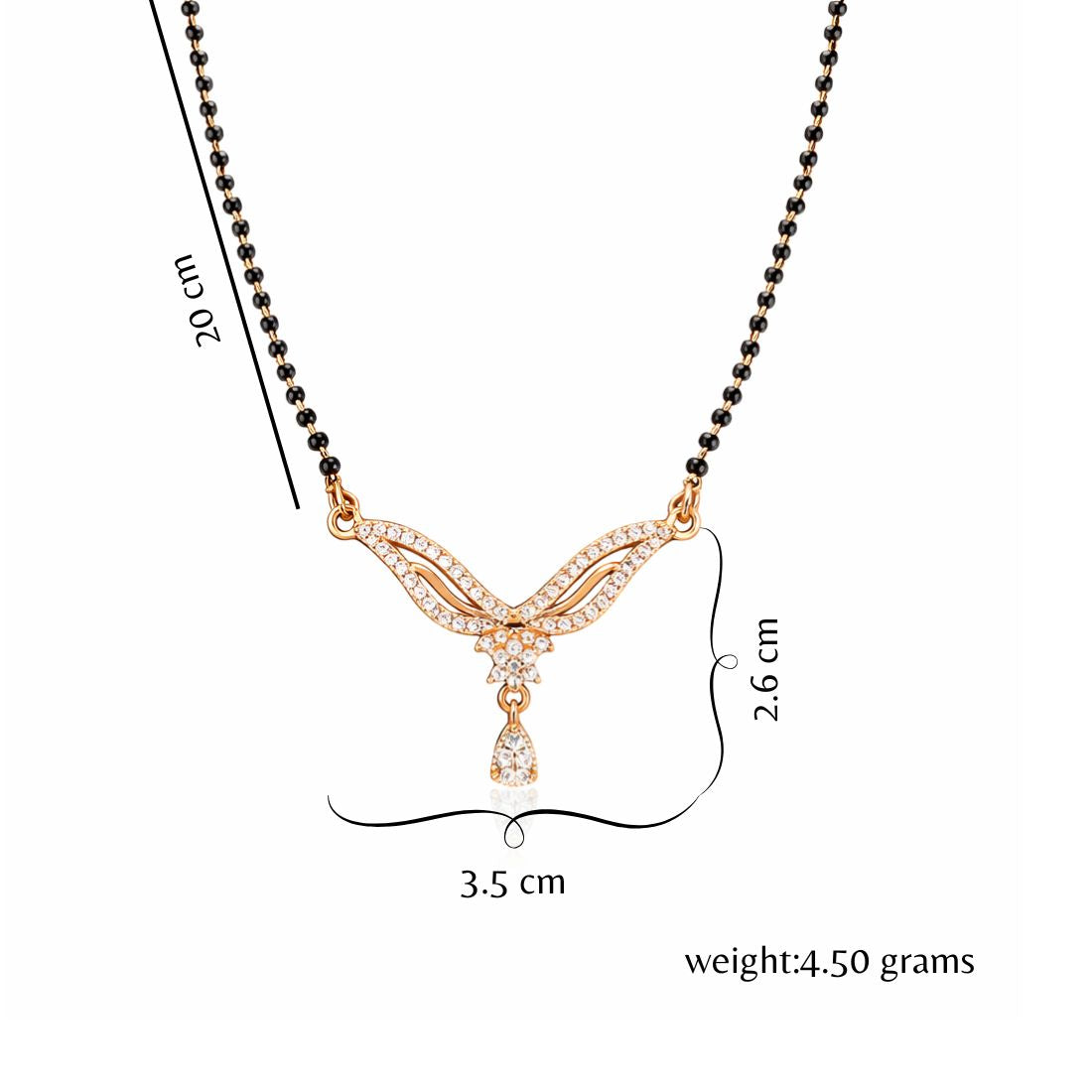 Rose Gold Plated Mangalsutra for Women