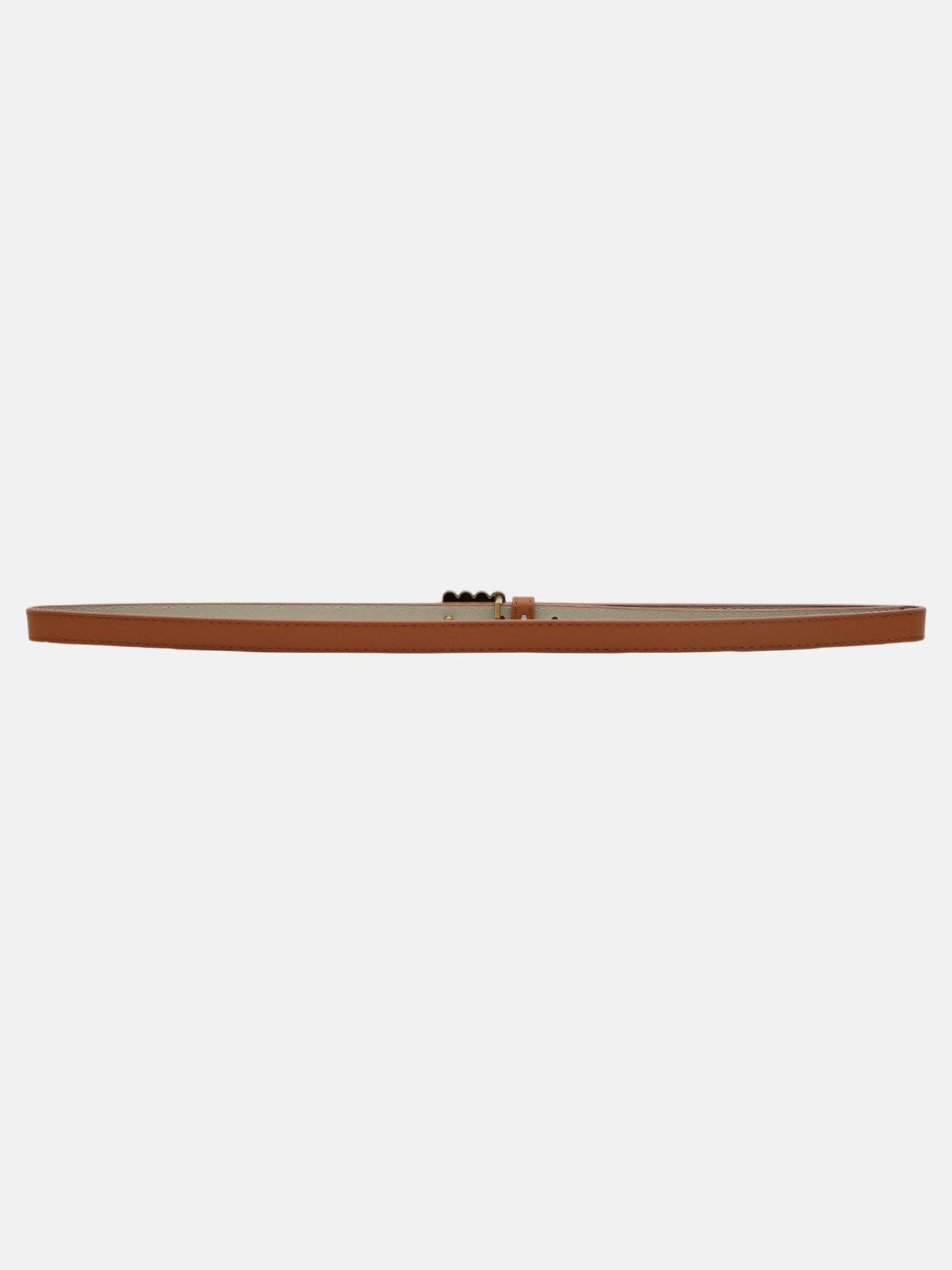 Ornate Metal Buckle Thin Belt