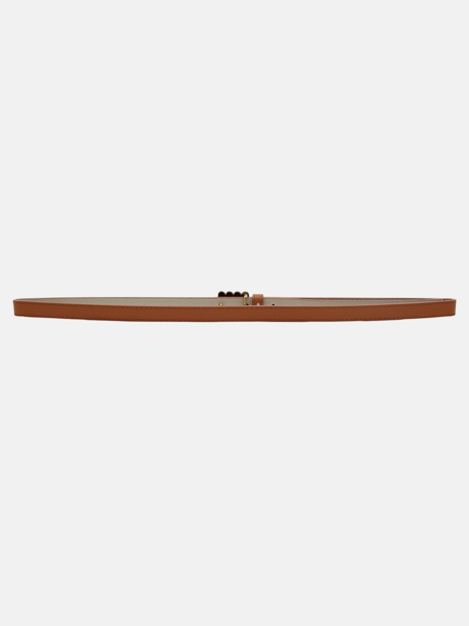 Ornate Metal Buckle Thin Belt
