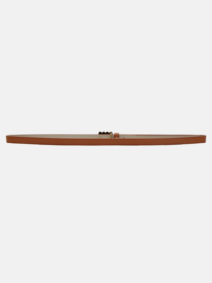 Ornate Metal Buckle Thin Belt