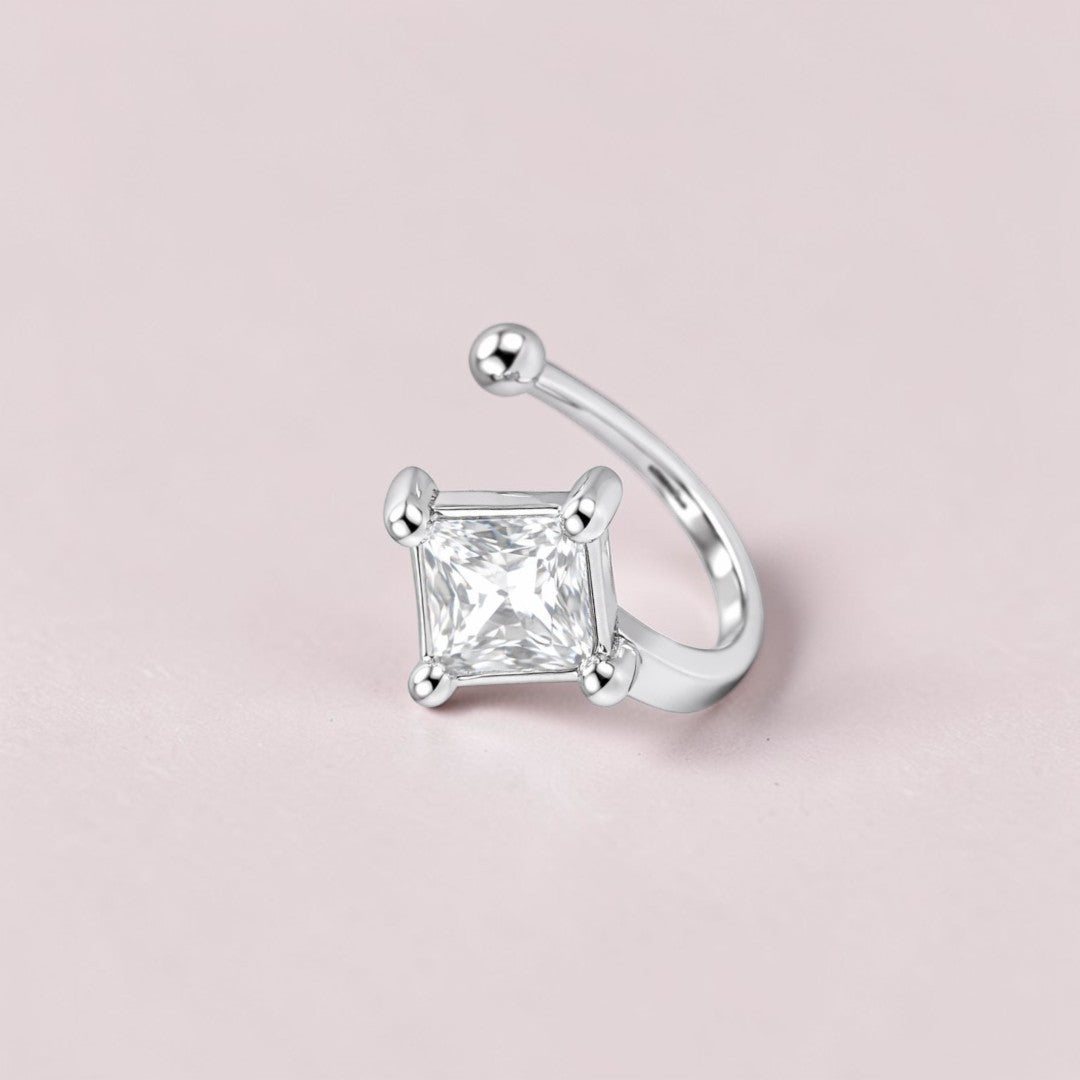Silver Shine Non Piercing Nose Pin