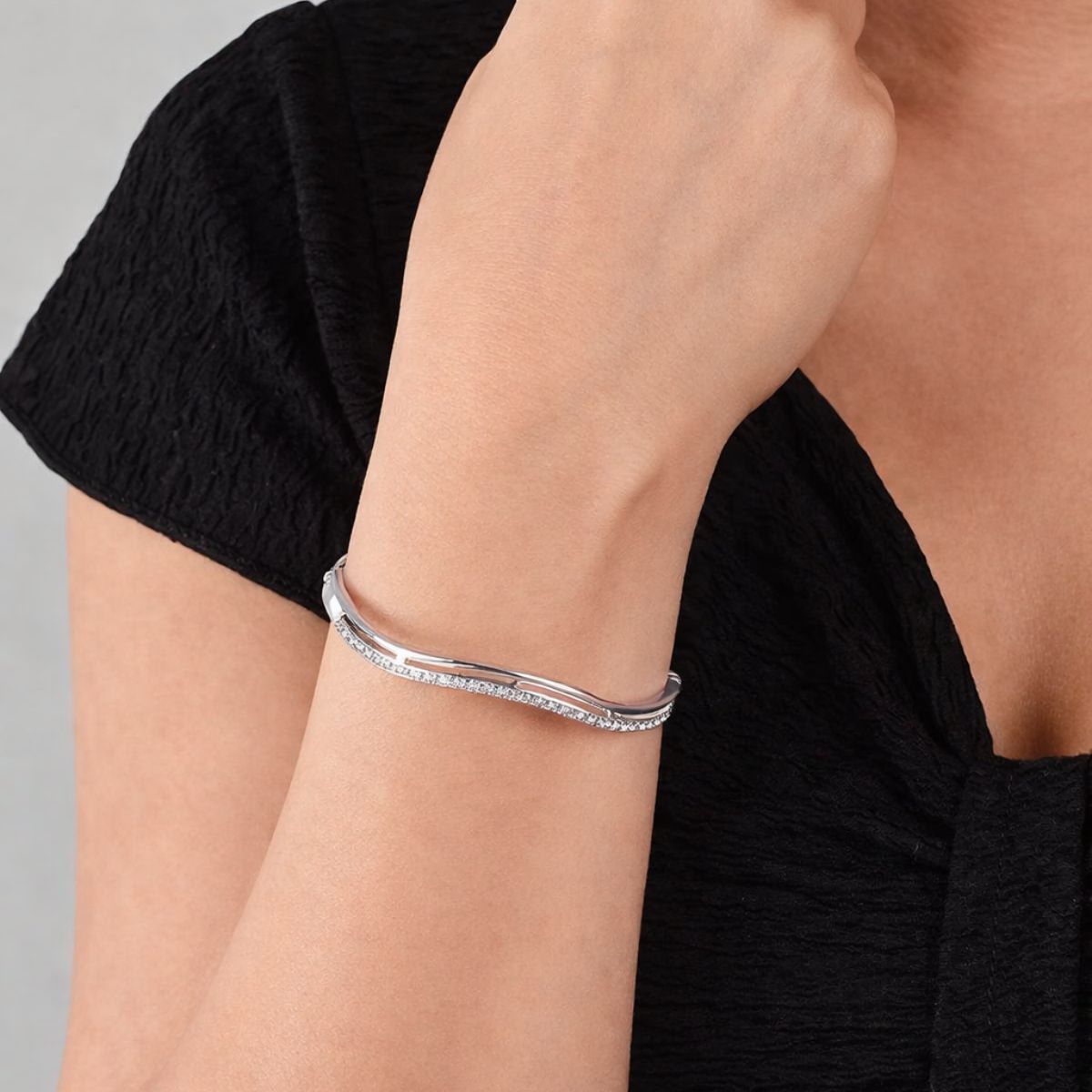 Silver Plated Kada Bracelet