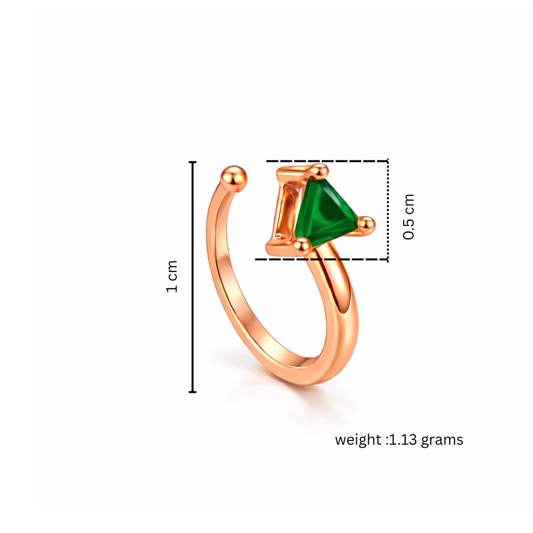 Green Abstract AD Non-Piercing Nose Pin