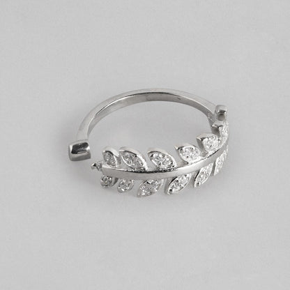 Leafy Silver Adjustable 925 Silver Toe Ring Combo