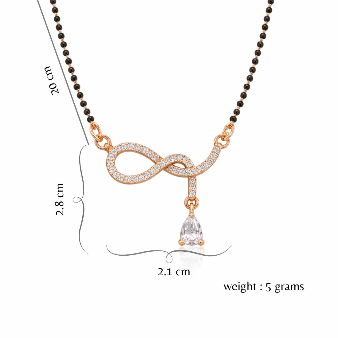 Rose Gold Plated Infinity Mangalsutra