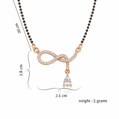 Rose Gold Plated Infinity Mangalsutra