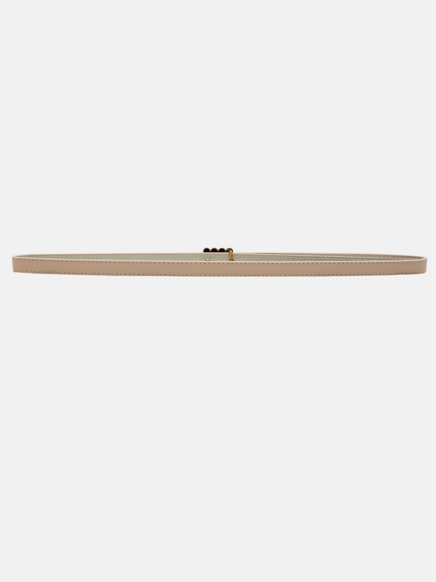 Ornate Metal Buckle Thin Belt