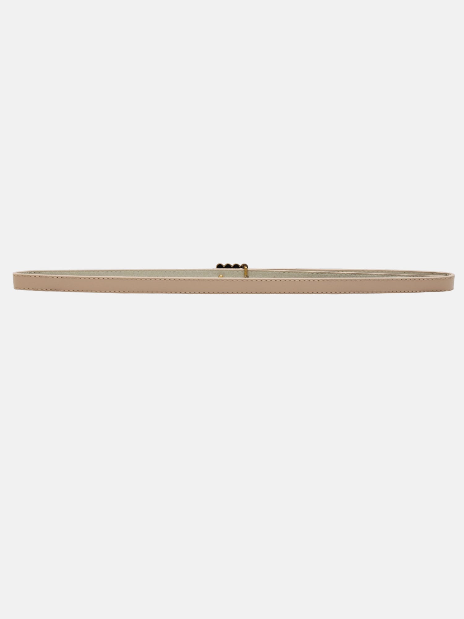 Ornate Metal Buckle Thin Belt