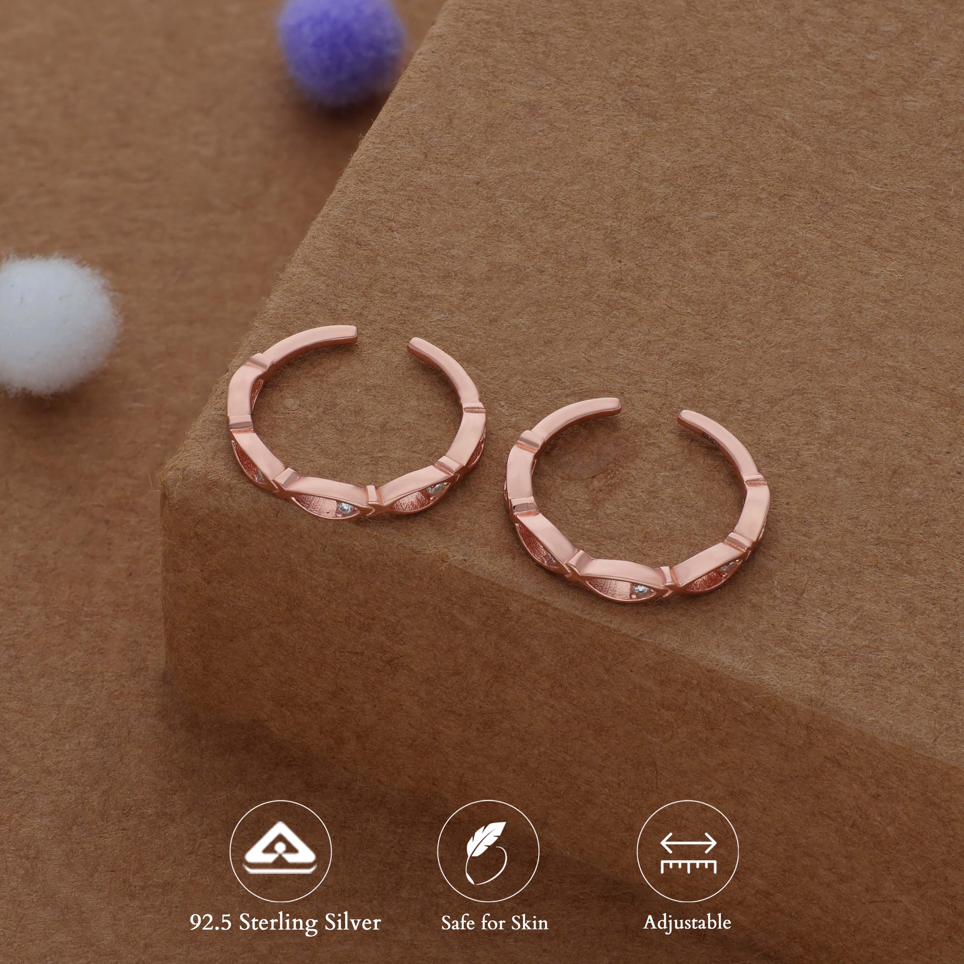 Charm Knot Rose Gold Polish 925 Silver Toering