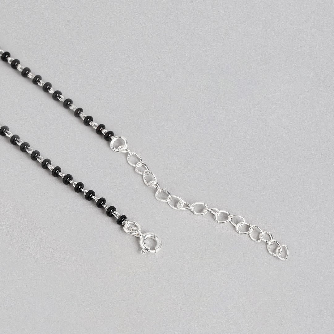 Gleaming Unity Rhodium-Plated 925 Sterling Silver Mangalsutra