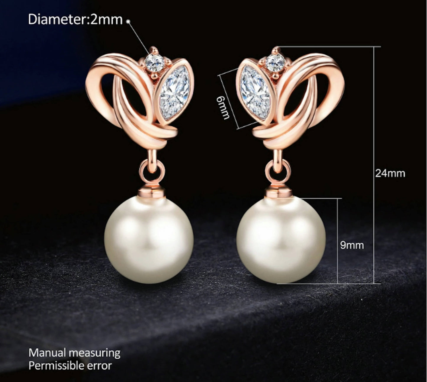 Simulated Pearl Drop Earrings