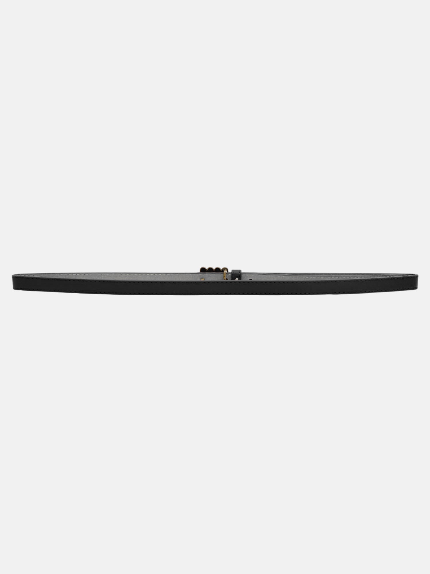 Ornate Metal Buckle Thin Belt