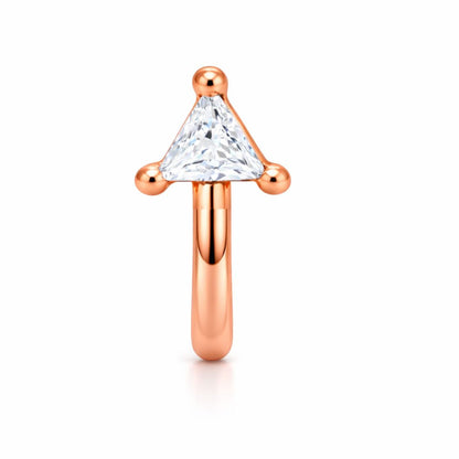White Abstract AD Non-Piercing Nose Pin