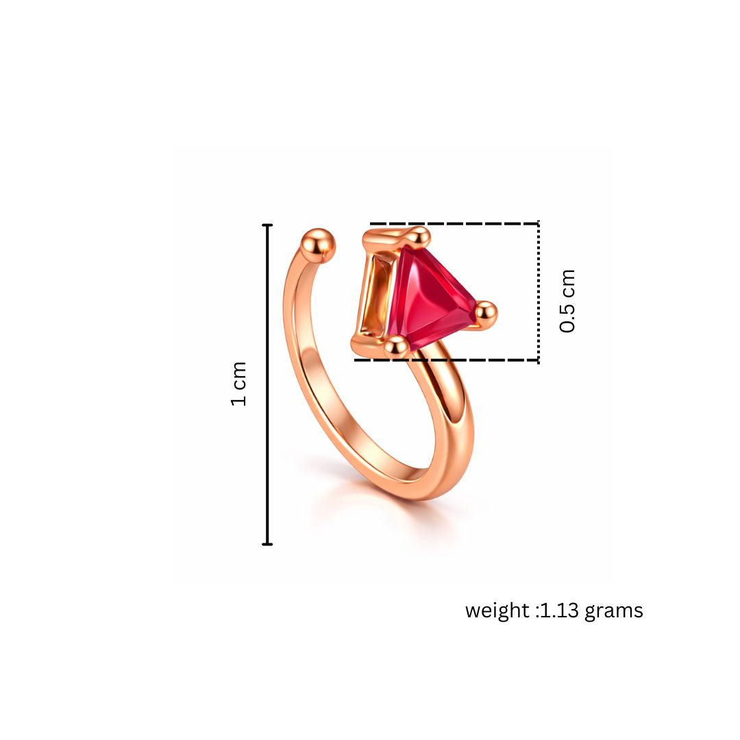 Red Abstract AD Non-Piercing Nose Pin