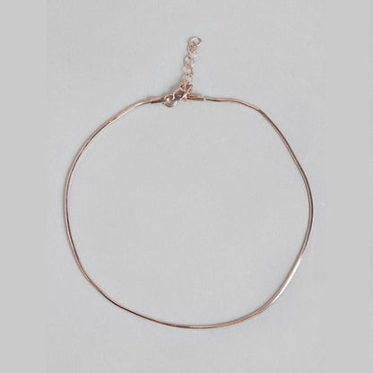 Linked Hearts Harmony Rose Gold-Plated 925 Sterling Silver Combo Anklet