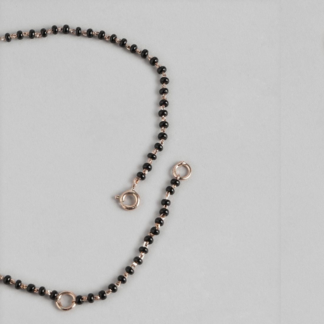 Infinity CZ Rose Gold Plated 925 Sterling Silver Mangalsutra