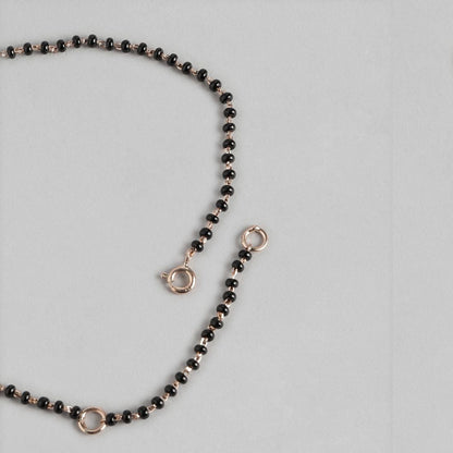 Infinity CZ Rose Gold Plated 925 Sterling Silver Mangalsutra