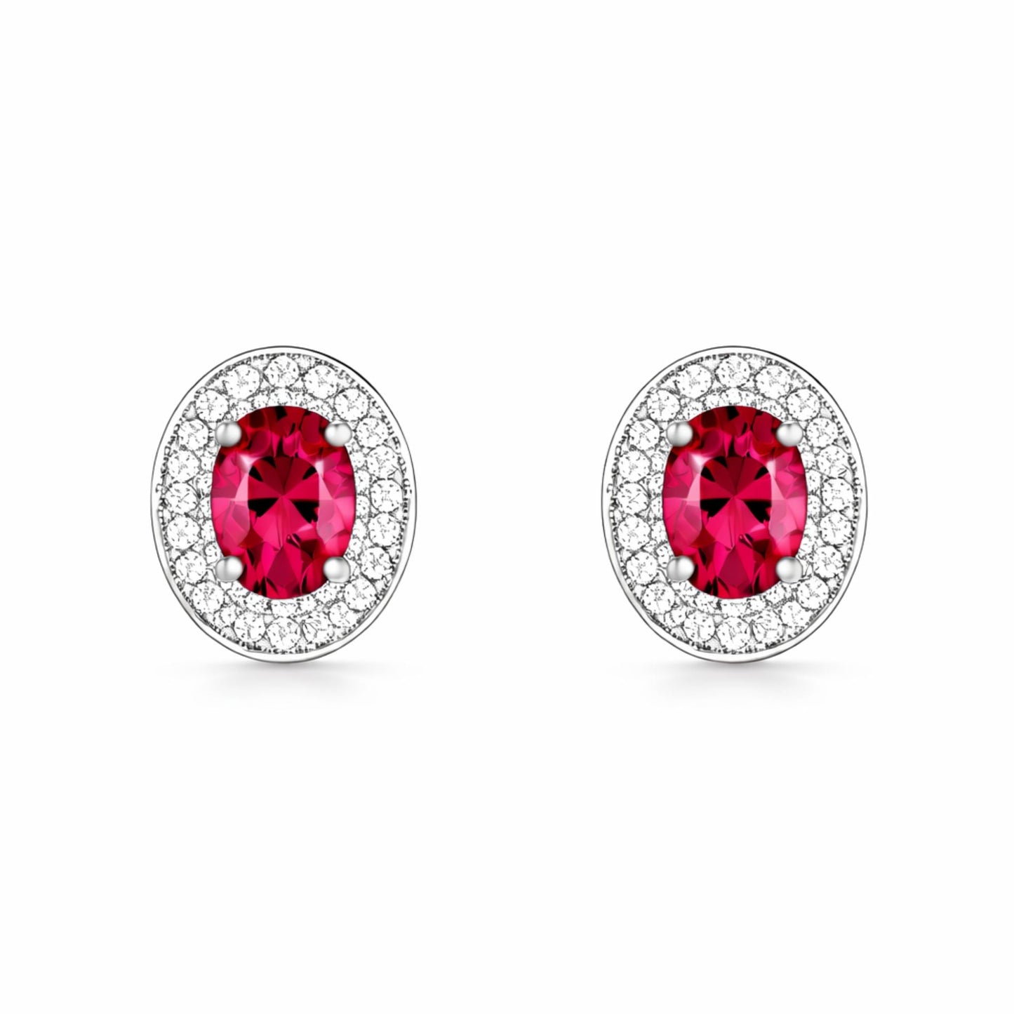 Silver Plated Pink Stone Necklace Set