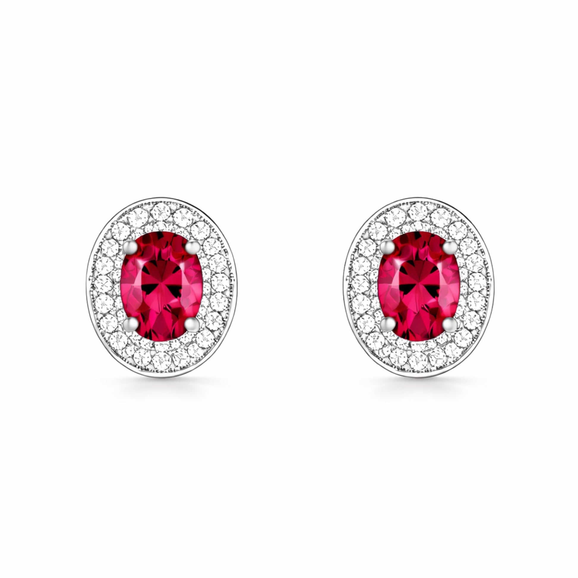Silver Plated Pink Stone Necklace Set