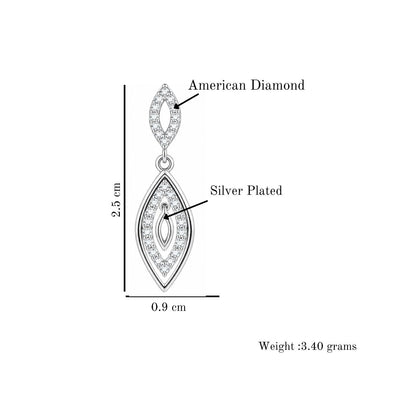 Silver Drop Earrings for Women