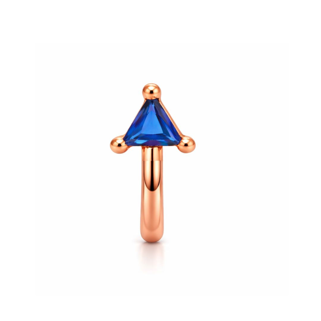 Blue Abstract AD Non-Piercing Nose Pin