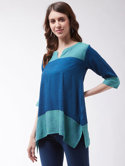 Peacock Blue Top