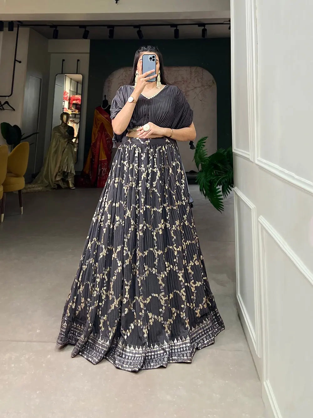 Faux Georgette Sequence Embroidery work Lehenga Choli - Premium  from Ethenika.com - Just INR 3490! Shop now at Ethenika.com 