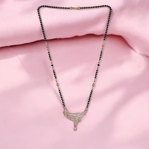Rose Gold Plated Designer Mangalsutra Pendant for Girls and Women