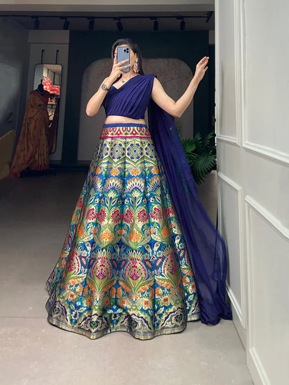 Banarsi Silk Zari Weaving work Lehenga Choli Set - Premium  from Ethenika.com - Just INR 4990! Shop now at Ethenika.com 