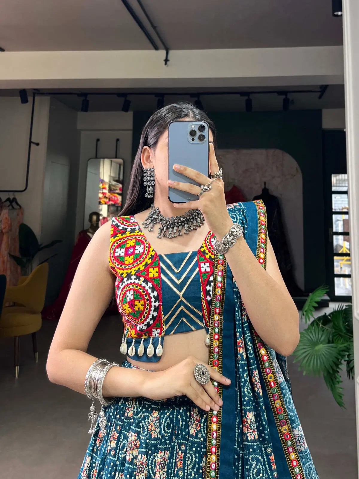 Rayon Printed Foil Gamthi Work Navratri Special Chaniya Choli - Premium  from Ethenika.com - Just INR 4990! Shop now at Ethenika.com 