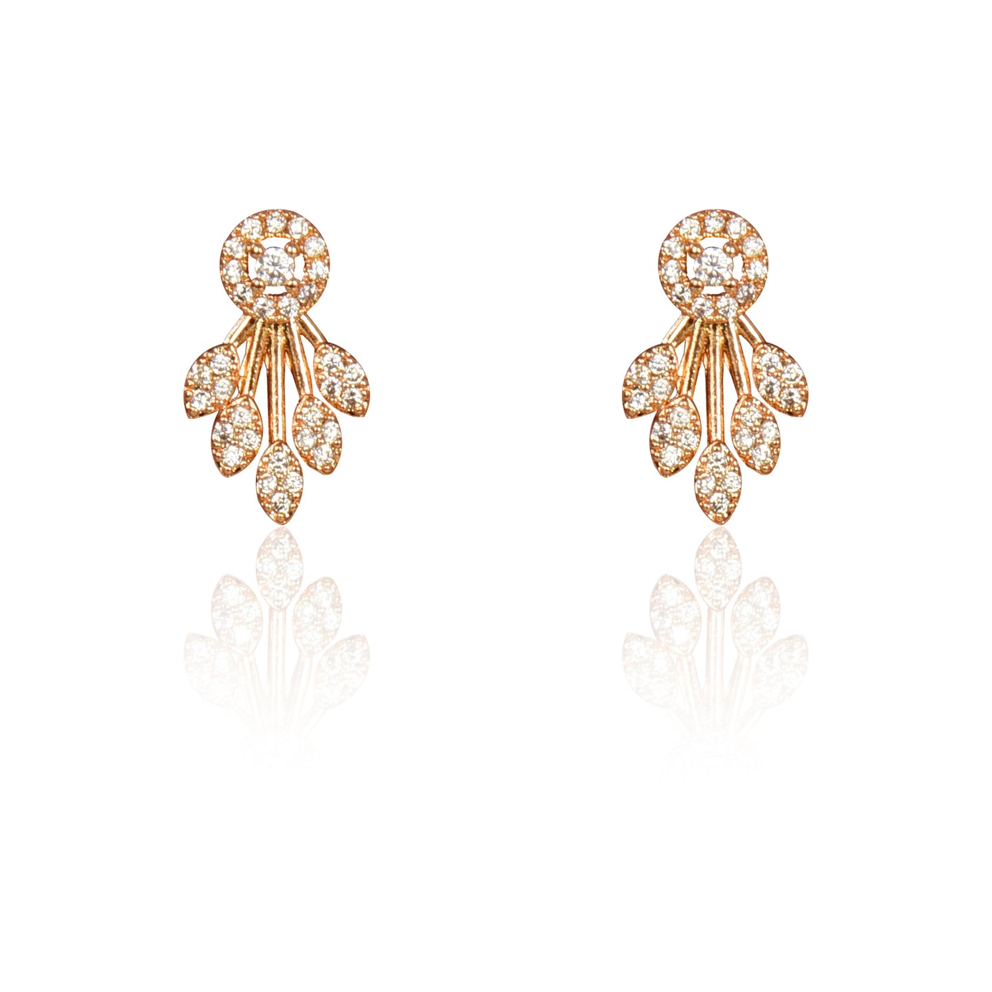 Premium Quality Rose Gold Plated Jewellery Set with AD stone | Anti Tarnish | Anti Allergy