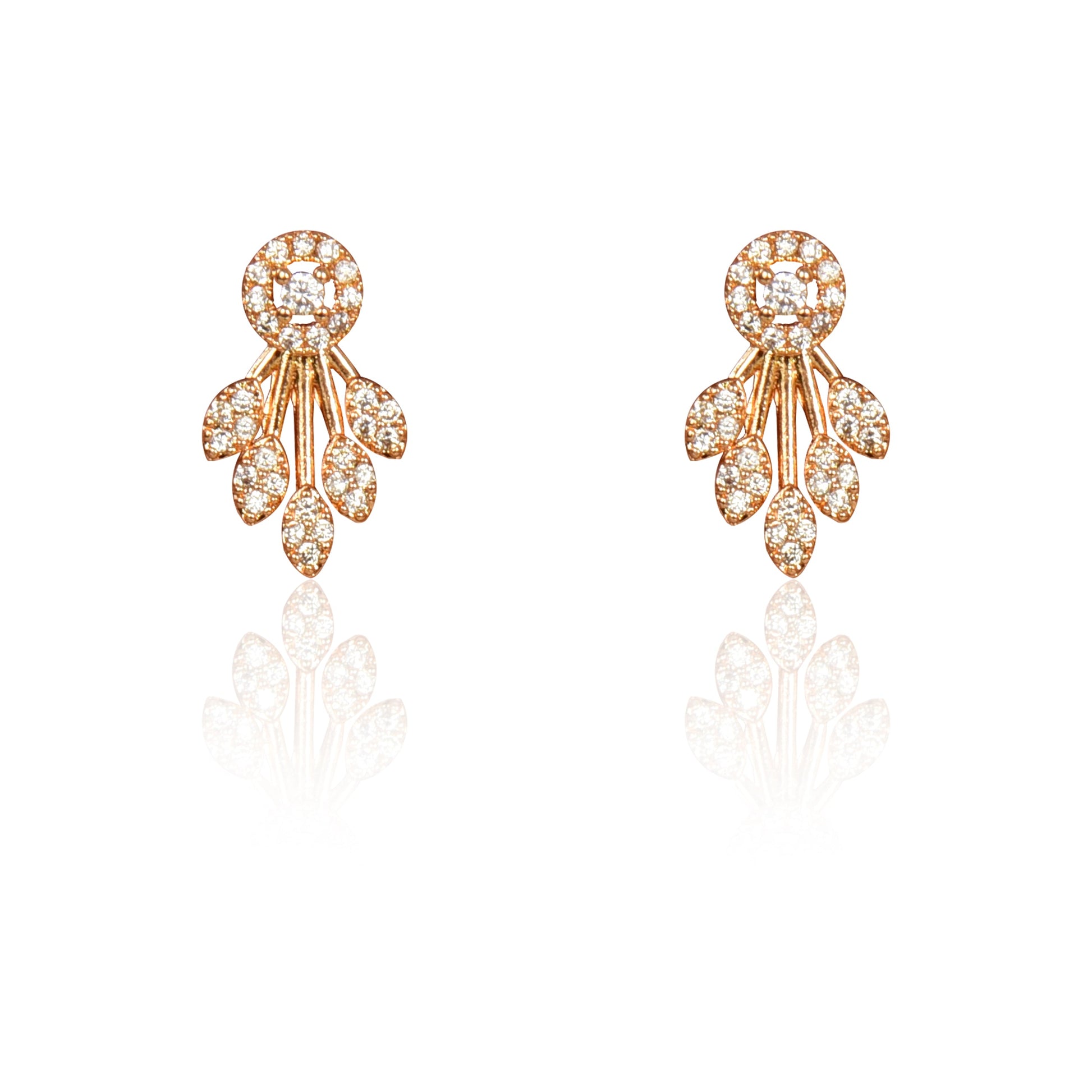 Premium Quality Rose Gold Plated Jewellery Set with AD stone | Anti Tarnish | Anti Allergy