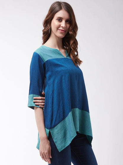 Peacock Blue Top