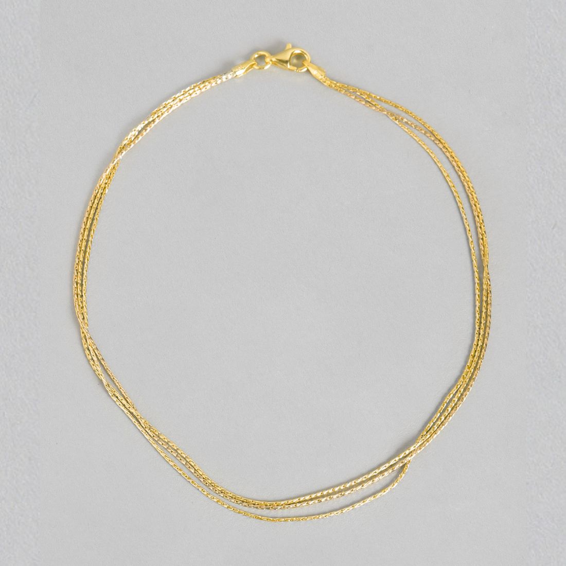 Elegant layered gold-plated 925 Sterling Silver chain anklet for women – Zavya