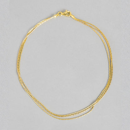Elegant layered gold-plated 925 Sterling Silver chain anklet for women – Zavya