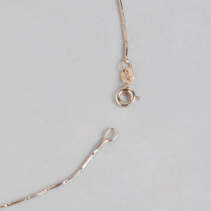 Serene Rose Gold Plated Snake 925 Sterling Silver Chain Anklet