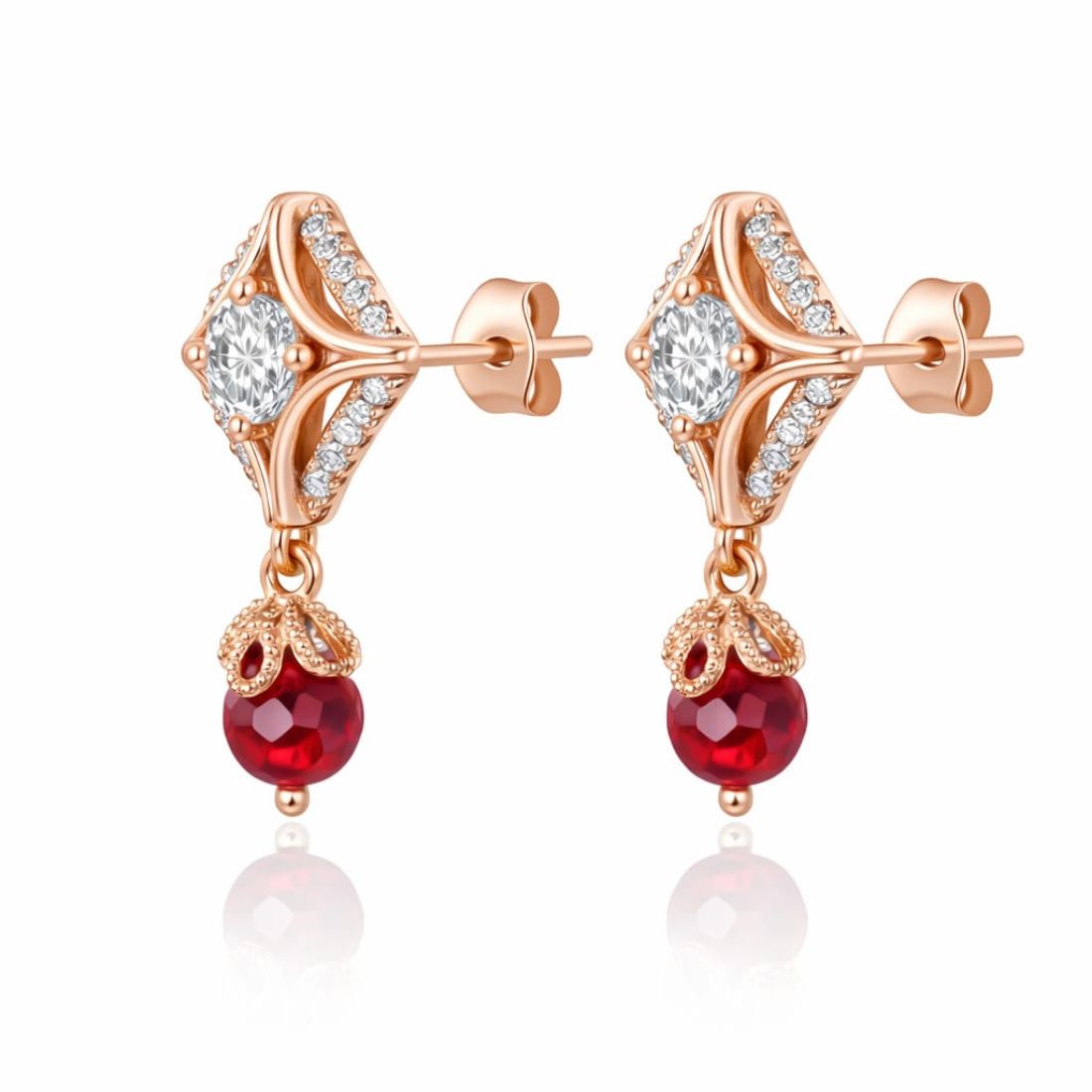 Rose Gold Drop Earrings