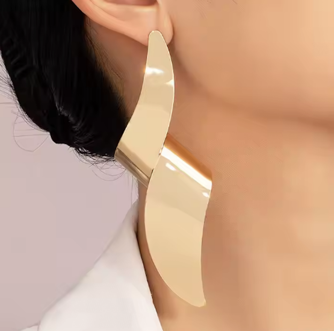 Gold Plated Twisted Hoop Earrings