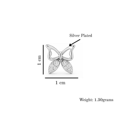 Silver Butterfly Stud Earrings