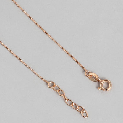 Rose Gold Plated 925 Sterling Silver Drop Chained Anklet