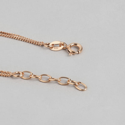 Rose Gold Eternity Duet 925 Sterling Silver Infinity Chain Anklet