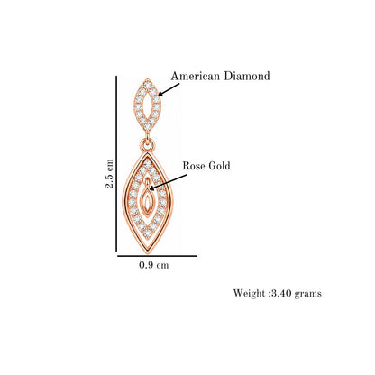 Rose Gold Plated Drop Earrings for Women