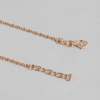 Hanging Stars Rose Gold Plated 925 Sterling Silver Chained Anklet