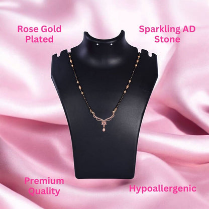 Rose Gold Plated Mangalsutra Pendant for Girls and Women