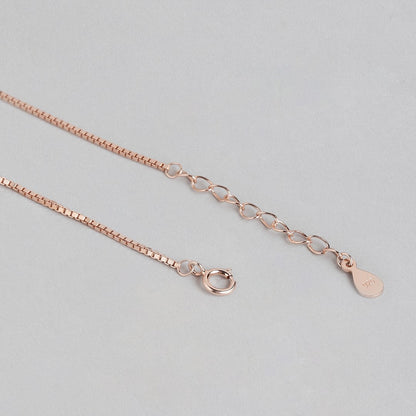 Radiant Links Rose Gold Plated 925 Sterling Silver Anklet