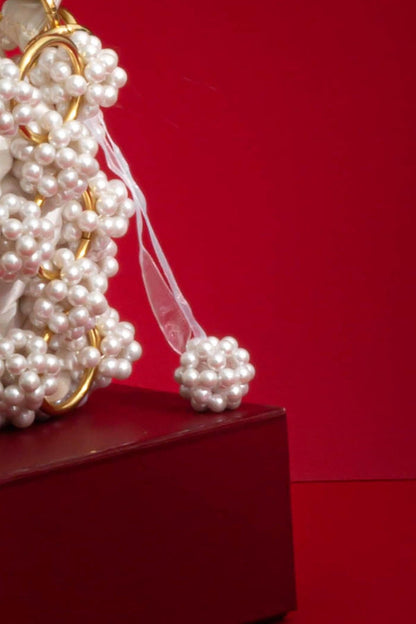 AMYRA - Leila Pearl Gold Ring Bucket bag